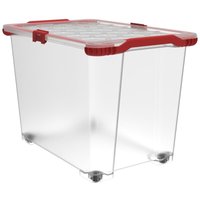 Rotho - Aufbewahrungsbox Evo Total mit Rollen und Deckel 65 l transparent Stapelbox Rotho - Aufbewahrungsbox Evo Total mit Rollen und Deckel 65 l transparent Stapelbox von ROTHO