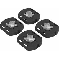 Rotho - Fussadapter mit Rollen für Box Albris 45 l schwarz 17 x 14 x 3 cm Fussadapter von ROTHO