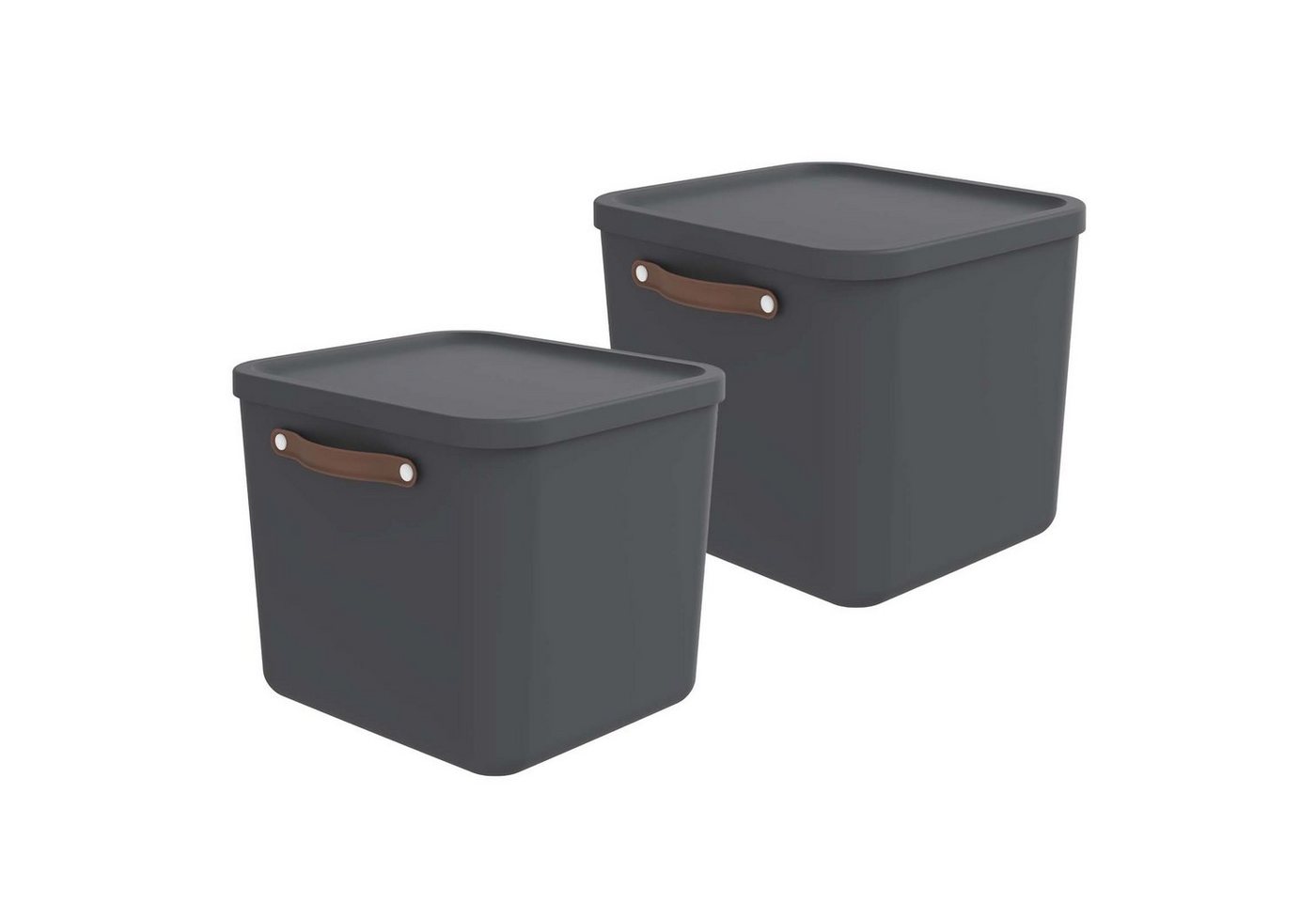 ROTHO Aufbewahrungsbox 2er-Set Aufbewahrungskiste 40l (Aufbewahrungsset, 2er-Set) von ROTHO