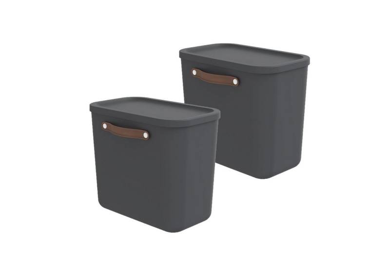 ROTHO Aufbewahrungsbox 2er-Set Kiste mit Deckel Maloja 25l von ROTHO