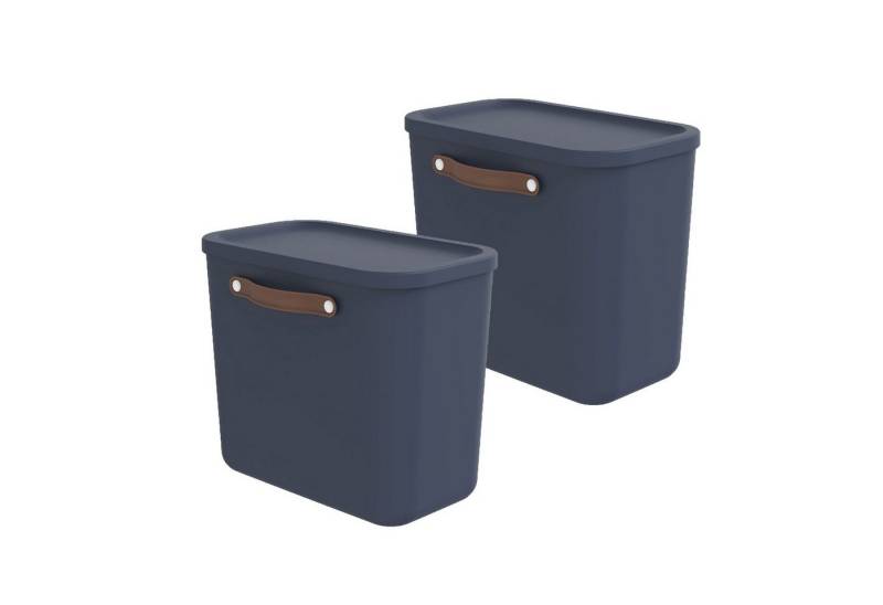 ROTHO Aufbewahrungsbox 2er-Set Kiste mit Deckel Maloja 25l von ROTHO