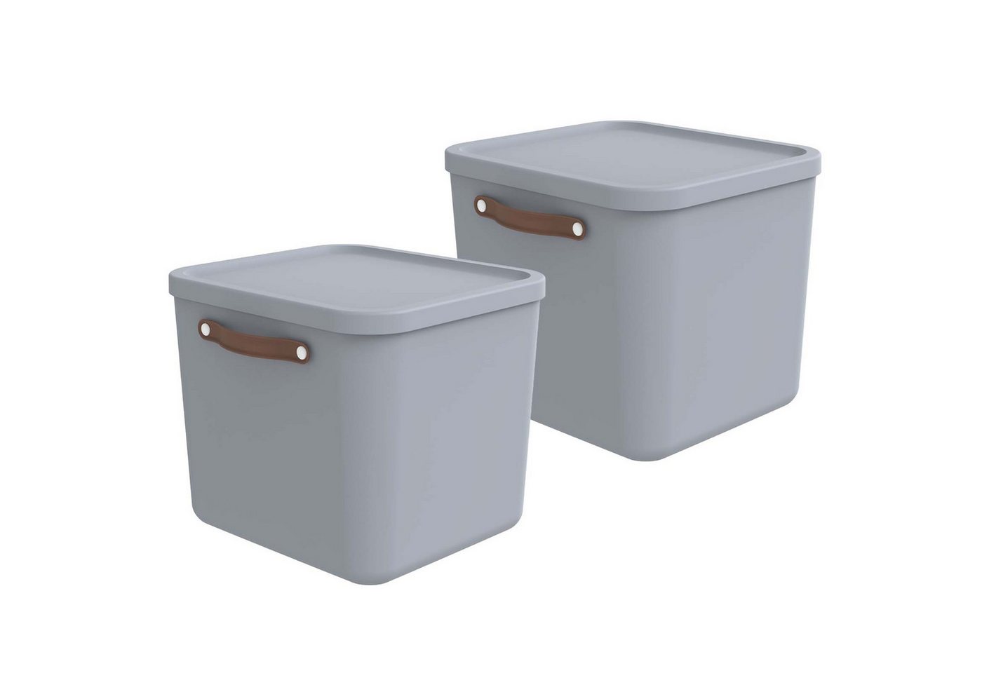 ROTHO Aufbewahrungsbox 2er-Set Aufbewahrungskiste 40l (Aufbewahrungsset, 2er-Set) von ROTHO