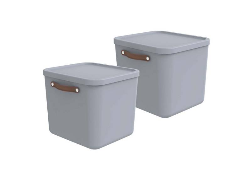 ROTHO Aufbewahrungsbox 2er-Set Aufbewahrungskiste 40l (Aufbewahrungsset, 2er-Set) von ROTHO