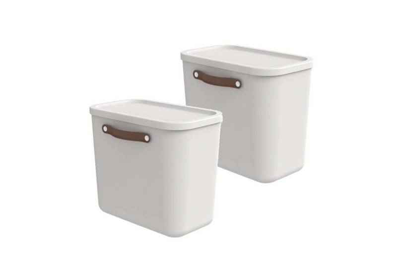 ROTHO Aufbewahrungsbox 2er-Set Kiste mit Deckel Maloja 25l von ROTHO