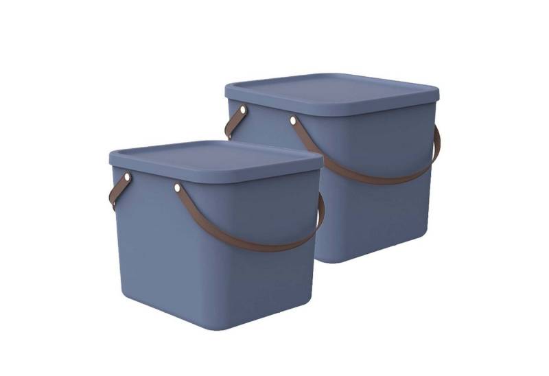 ROTHO Aufbewahrungsbox 2er-Set stapelbare Aufbewahrungskiste 40l mit Deckel (Aufbewahrungssystem, 2er-Set) von ROTHO