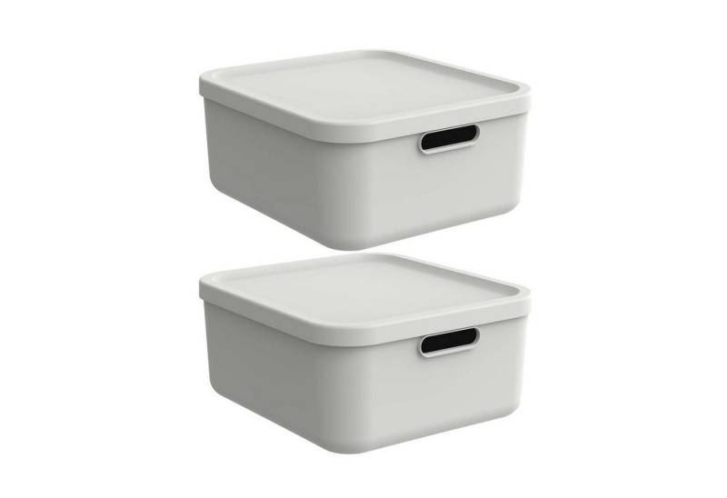 ROTHO Aufbewahrungsbox Albula Light 2er-Set Aufbewahrungskiste 20l (Aufbewahrungsboxenset, 2er-Set) von ROTHO