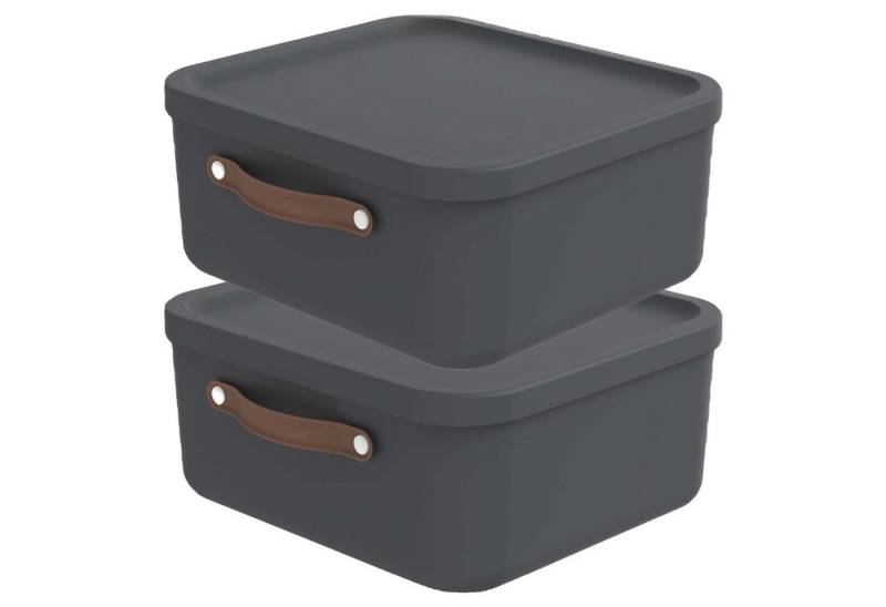 ROTHO Aufbewahrungsbox 2er-Set Kiste mit Deckel Maloja 20l (Aufbewahrungsset, 2er-Set) von ROTHO