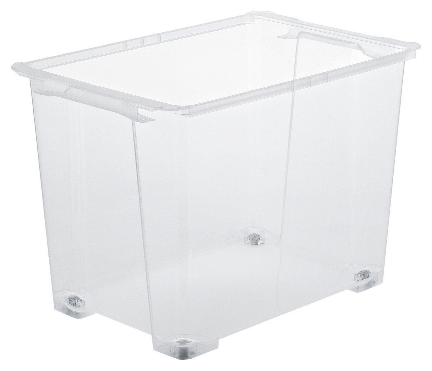 ROTHO Aufbewahrungsbox EVO EASY, Transparent, Kunststoff, mit Rollen, (1 St), Fassungsvermögen 65 Liter von ROTHO