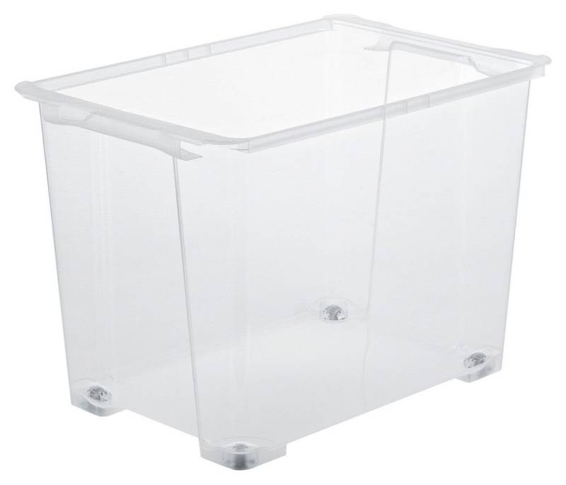 ROTHO Aufbewahrungsbox EVO EASY, Transparent, Kunststoff, mit Rollen, (1 St), Fassungsvermögen 65 Liter von ROTHO