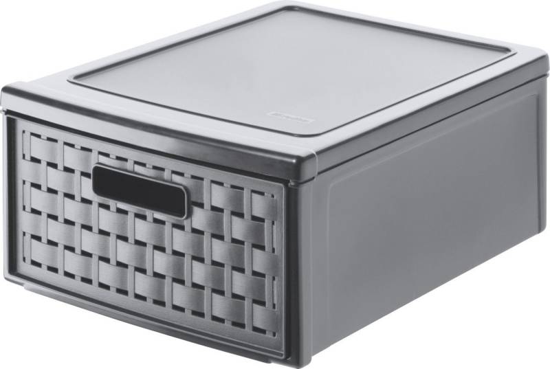 ROTHO Aufbewahrungsbox Rotho Schubladenbox Country klein, 8,3 L anthrazit von ROTHO