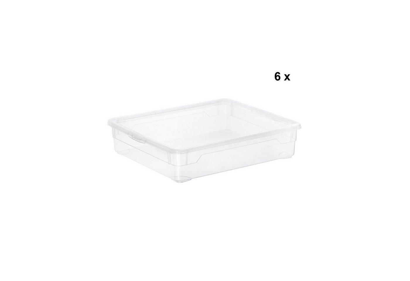 ROTHO Aufbewahrungsbox SET durchsichtige stapelbare Aufbewahrungsbox ROTHO (6er-Set, 12 St) von ROTHO