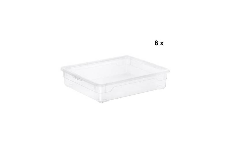 ROTHO Aufbewahrungsbox SET durchsichtige stapelbare Aufbewahrungsbox ROTHO (6er-Set, 12 St) von ROTHO