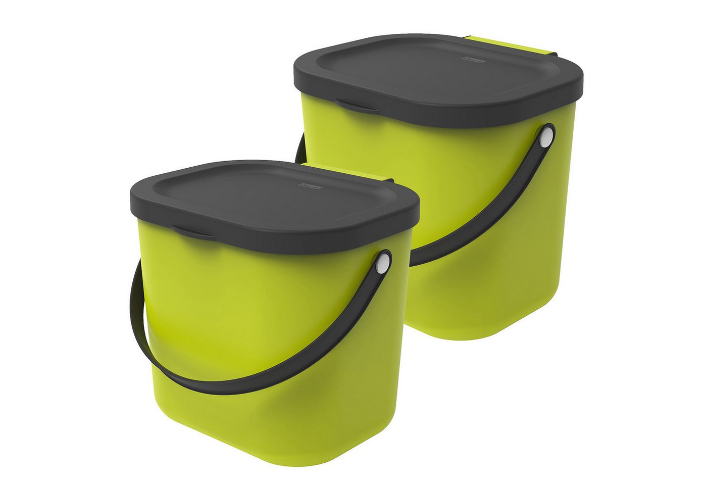 ROTHO Biomülleimer Albula 2er-Set Komposteimer 6l – kompakte Müllbehälter ideal für Küche, Stapelbar, mit Griff & Deckel – 6 l Recycling-Set für jeden Raum ROTHO Biomülleimer Albula 2er-Set Komposteimer 6l – kompakte Müllbehälter ideal für Küche, Stapelbar, mit Griff & Deckel – 6 l Recycling-Set für jeden Raum von ROTHO