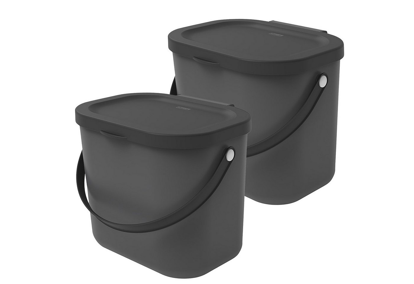 ROTHO Biomülleimer Albula 2er-Set Komposteimer 6l – kompakte Müllbehälter ideal für Küche, Stapelbar, mit Griff & Deckel – 6 l Recycling-Set für jeden Raum ROTHO Biomülleimer Albula 2er-Set Komposteimer 6l – kompakte Müllbehälter ideal für Küche, Stapelbar, mit Griff & Deckel – 6 l Recycling-Set für jeden Raum von ROTHO