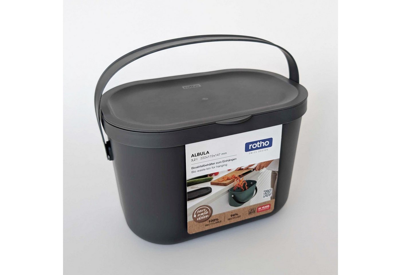 ROTHO Biomülleimer ROTHO Recycling Müllsystem 3,2L ALBULA anthrazit ROTHO Biomülleimer ROTHO Recycling Müllsystem 3,2L ALBULA anthrazit von ROTHO