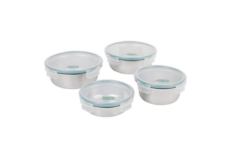 ROTHO Frischhaltedose, Edelstahl, (Edelstahldosen mit Deckel, Set 4tlg), mikrowellentauglich von ROTHO