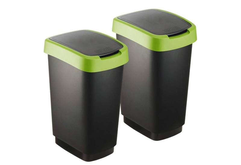 ROTHO Mülleimer 2er-Set Swingeimer 25 l SALSA, Swissmade von ROTHO