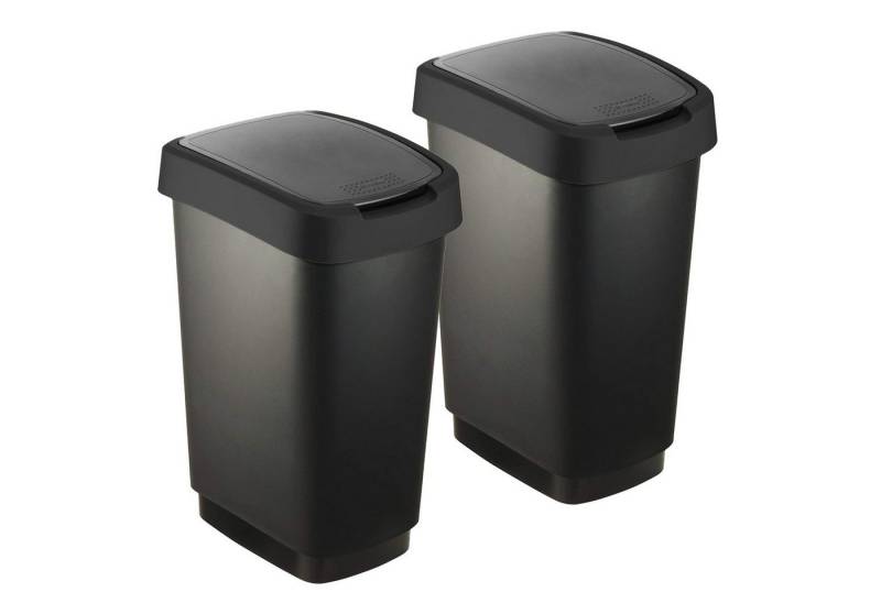 ROTHO Mülleimer 2er-Set Swingeimer 25 l SALSA, Swissmade von ROTHO