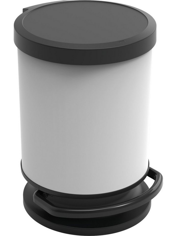 ROTHO Mülleimer Rotho Treteimer Paso 20 L rund schwarzweiß ROTHO Mülleimer Rotho Treteimer Paso 20 L rund schwarzweiß von ROTHO