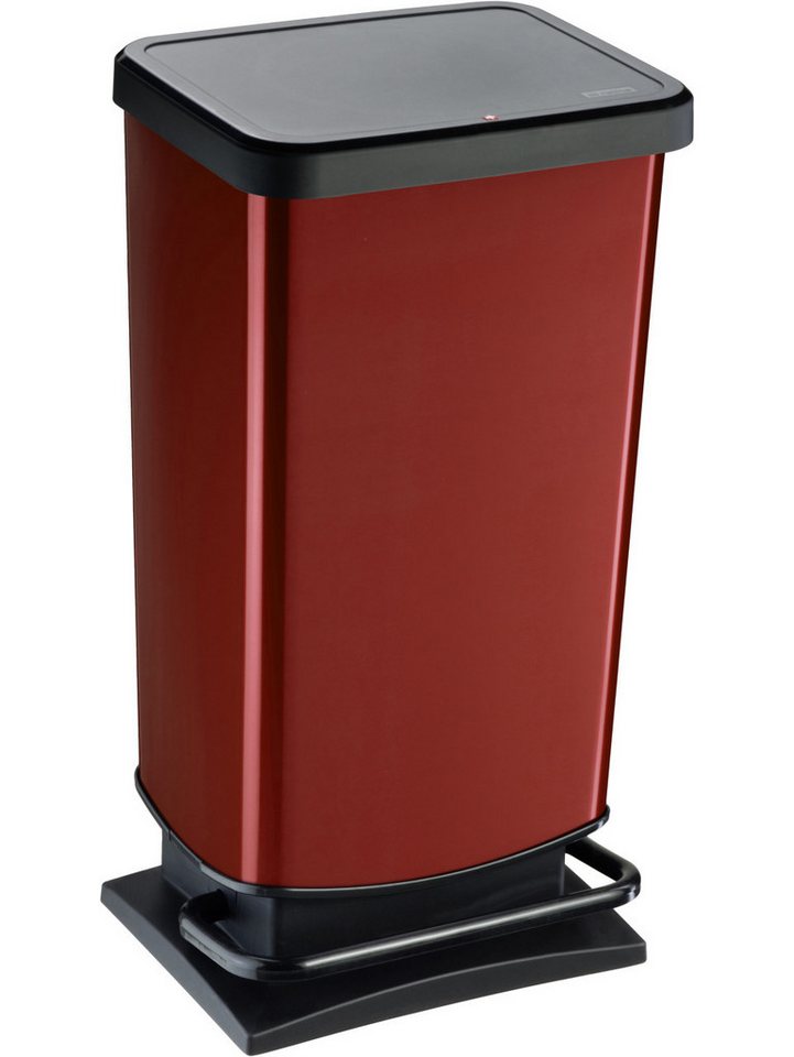 ROTHO Mülleimer Rotho Treteimer Paso 40 L metallic rot ROTHO Mülleimer Rotho Treteimer Paso 40 L metallic rot von ROTHO