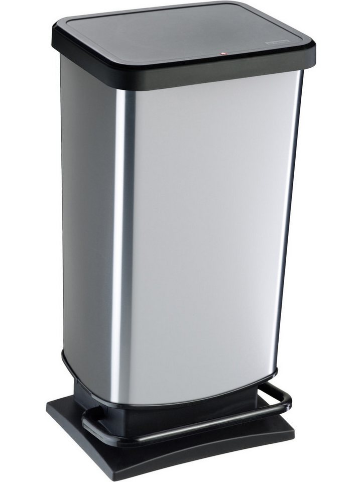 ROTHO Mülleimer Rotho Treteimer Paso 40 L metallic silber ROTHO Mülleimer Rotho Treteimer Paso 40 L metallic silber von ROTHO