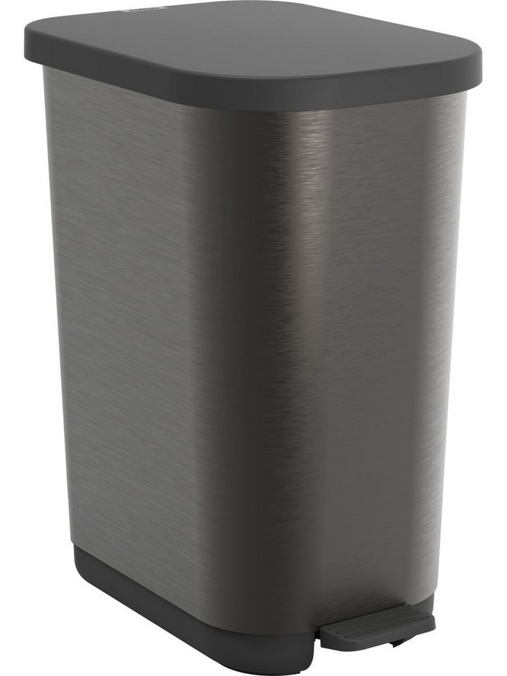 ROTHO Mülleimer Rotho Treteimer Ribo 35 L schwarz von ROTHO