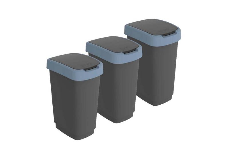 ROTHO Mülleimer Twist Mülleimer 25l mit Deckel, Kunststoff (PP) BPA-frei von ROTHO
