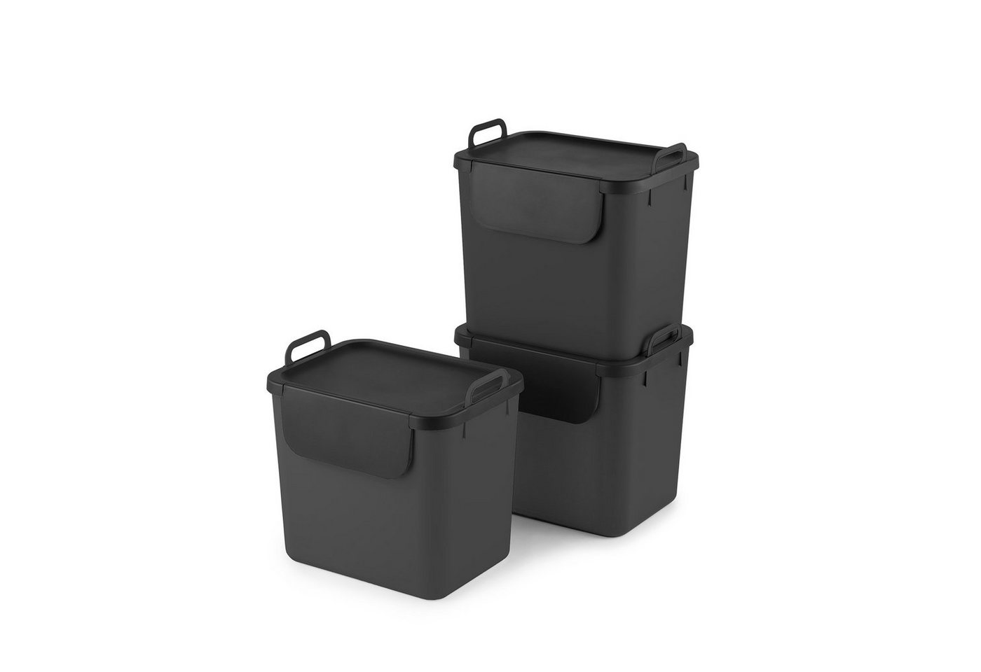 ROTHO Mülltrennsystem Jive Mülltrennsystem Set 3er-Set Mülltrennsystem 30l von ROTHO