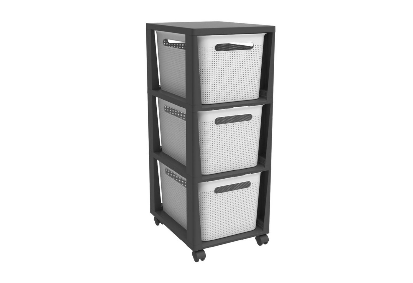 ROTHO Rollcontainer BRISEN Rollcontainer 3 x 16 l, (3 St) von ROTHO