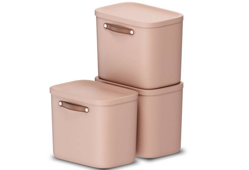 ROTHO Stapelbox 3er-Set Kiste mit Deckel Maloja 25l (Aufbewahrungsset, 3er-Set) von ROTHO