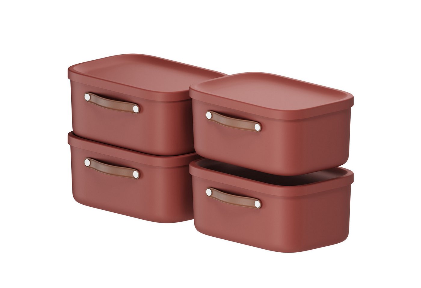 ROTHO Stapelbox 4er-Set Kiste mit Deckel Maloja 12l (Aufbewahrungsset, 3er-Set) von ROTHO