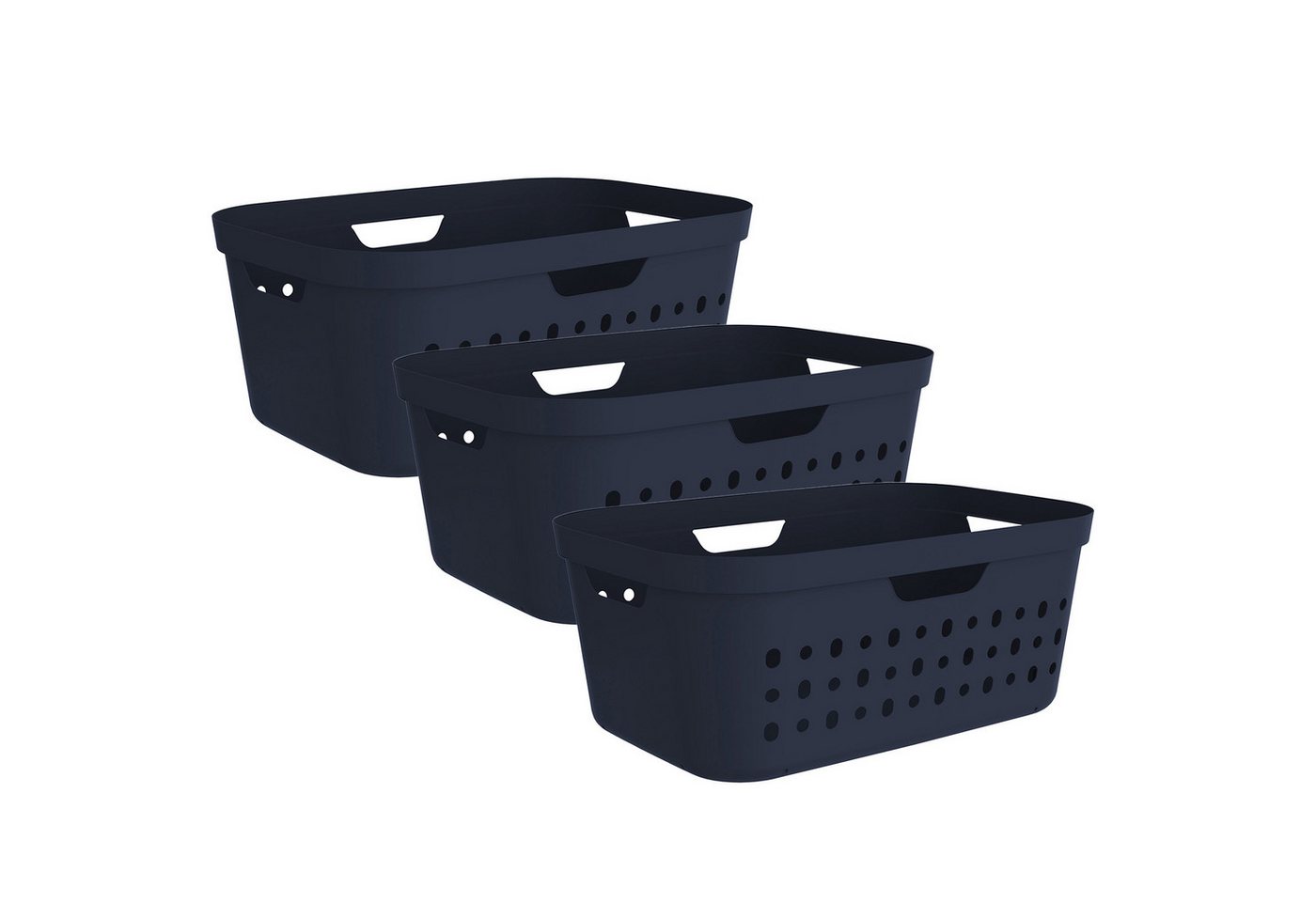 ROTHO Wäschekorb (Wäschekorbset, 3er-Set) von ROTHO
