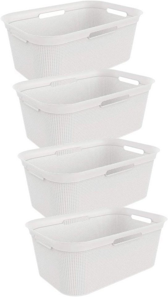ROTHO Wäschekorb Brisen 4er-Set Wäschekorb 40l (Wäschekorbset, 4er-Set), Luftzirkulation innerhalb der Wäschebox von ROTHO
