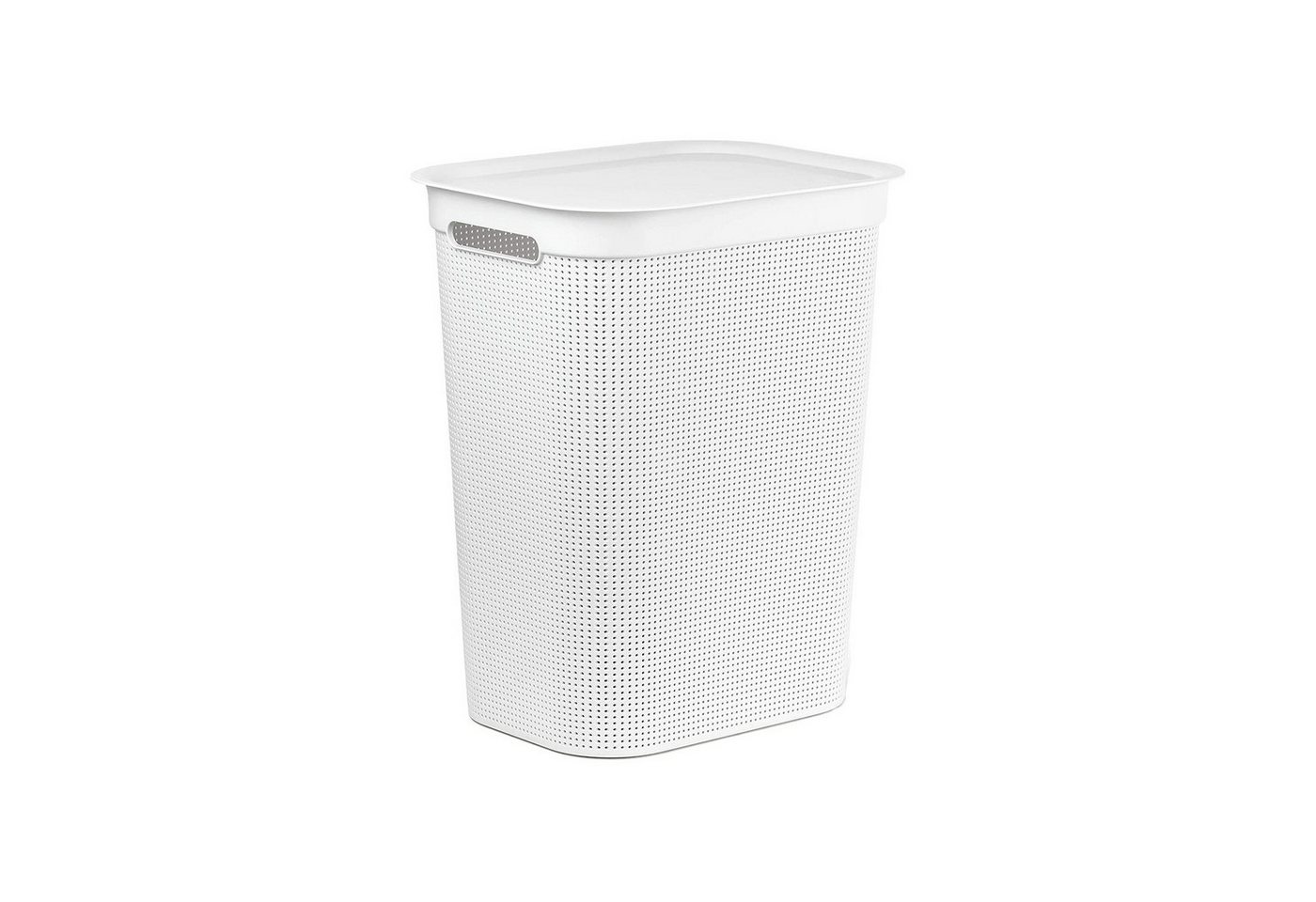 ROTHO Wäschekorb Brisen Wäschesammler 50l mit Deckel und 2 Griffen, Kunststoff (PP) BPA-frei, Löcher an den Seiten ermöglicht Luftzirkulation innerhalb der Wäschebox von ROTHO