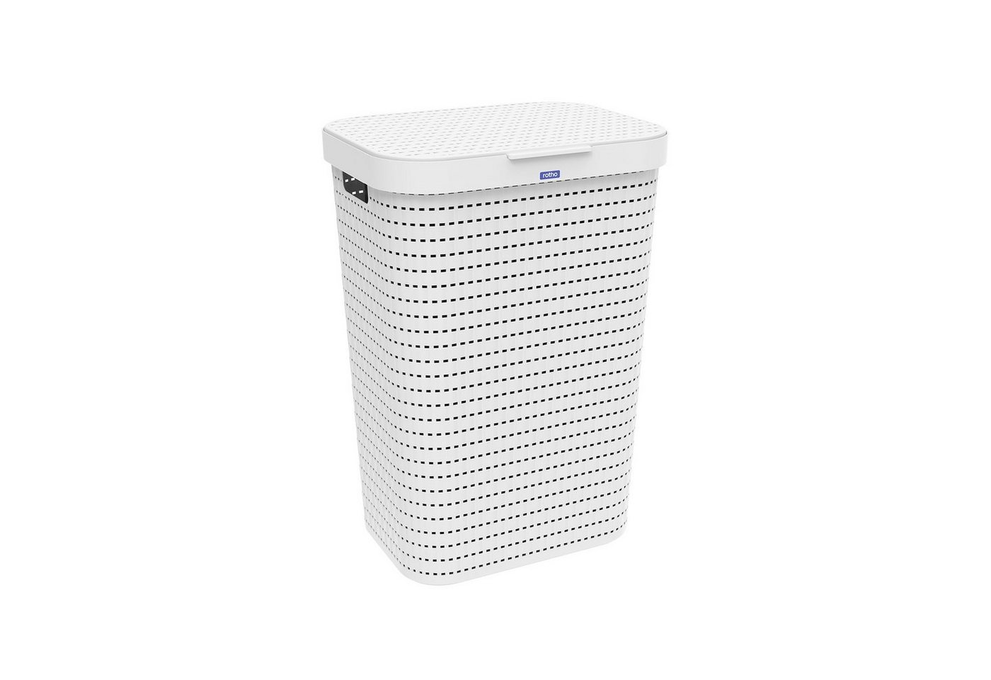 ROTHO Wäschekorb Country Wäschesammler 55l, Löcher an den Seiten ermöglicht Luftzirkulation innerhalb der Box von ROTHO