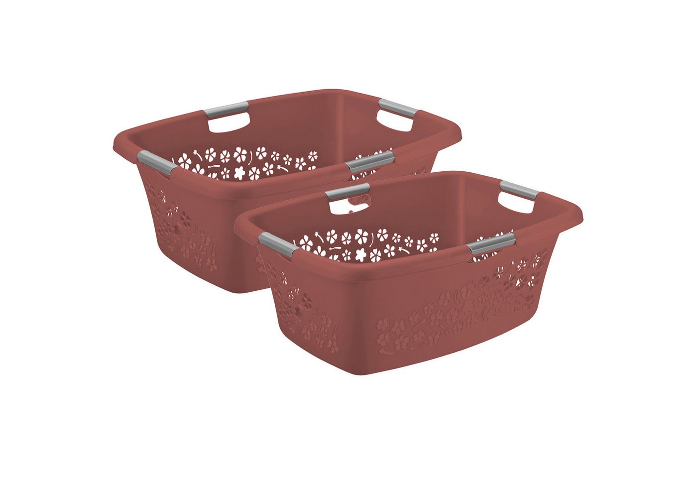 ROTHO Wäschekorb Flowers 2er-Set Wäschebox 50l – mit robusten Tragegriffen, Florales Design für stilvolle Wäscheaufbewahrung im Alltag ROTHO Wäschekorb Flowers 2er-Set Wäschebox 50l – mit robusten Tragegriffen, Florales Design für stilvolle Wäscheaufbewahrung im Alltag von ROTHO