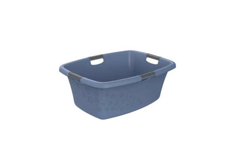 ROTHO Wäschekorb Flowers Wäschewanne 50l mit 4 Griffen, Kunststoff (PP), Belüftungslöcher in Blumenform ermöglichen Luftzirkulation von ROTHO