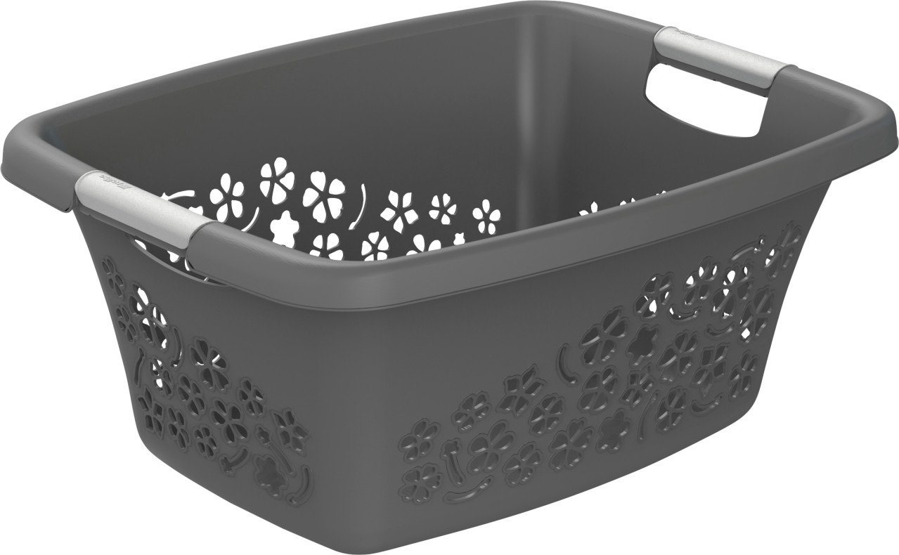 ROTHO Wäschekorb Rotho Wäschekorb Flowers 25 l anthrazit ROTHO Wäschekorb Rotho Wäschekorb Flowers 25 l anthrazit von ROTHO