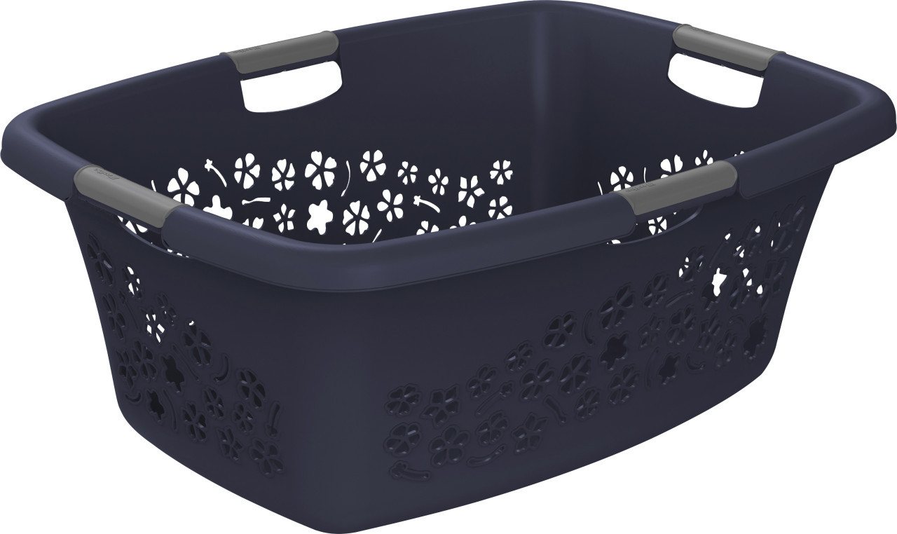 ROTHO Wäschekorb Rotho Wäschekorb Flowers 50 l midnight blau von ROTHO