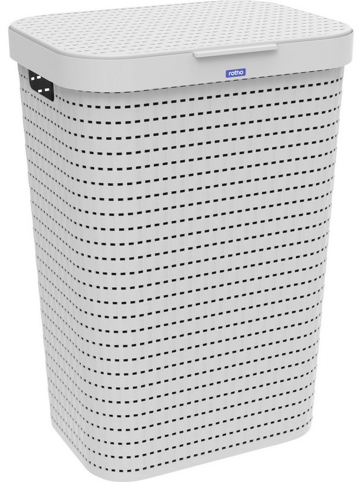 ROTHO Wäschekorb Rotho Wäschesammler Country, 55 l mistletoe weiß ROTHO Wäschekorb Rotho Wäschesammler Country, 55 l mistletoe weiß von ROTHO