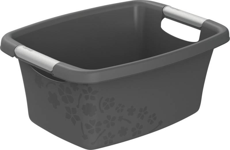ROTHO Wäschewanne Rotho Wäschewanne Flowers 12 L anthrazit 39,5 x von ROTHO
