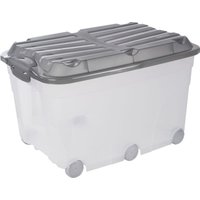 Aufbewahrungsbox Roller 57 l inkl Deckel + Rollen Kunststoffbox - Rotho von ROTHO