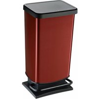 Treteimer Paso 40 l metallic rot Mülleimer Abfalleimer - Rotho von ROTHO