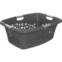 Wäschekorb Flowers, 50 l anthrazit Wäschekörbe - Rotho von ROTHO