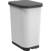 Rotho - Treteimer Ribo 35 l weiß grau Mülleimer von ROTHO