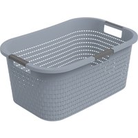 Wäschekorb Country 40 l misty blau Wäschesammler - Rotho von ROTHO