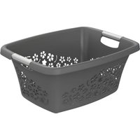 Wäschekorb Flowers 25 l anthrazit Wäschekörbe - Rotho von ROTHO