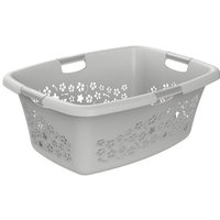 Wäschekorb Flowers 50 l kühles grau Wäschekörbe - Rotho von ROTHO