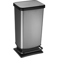 Rotho - Treteimer Paso 40 l Dekor carbon Müll- & Abfalleimer von ROTHO