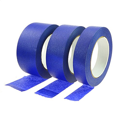 ROTIX 60500 Malerband blau 25mm x 50m Abdeckband für innen und außen 14 Tage UV-beständig - 30 Tage ablösbar Kreppband Malerkrepp von ROTIX